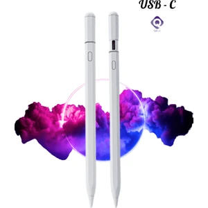 iPad 11 Inç Air 6.nesil 2024 Uyumlu Usb-C Avuçiçi Red Eğim Özellikli Bluetooth Bağlantılı Stylus Pen