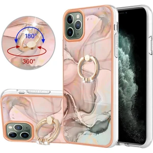Manyi Market IPhone 12 Için Kılıf Pro Max Tampon Mermer Darbeye Tpu Silikon 360 &deg; Halka (Yurt Dışından)