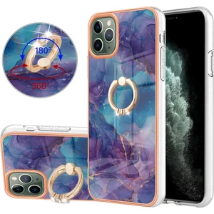 Manyi Market IPhone 12 Için Kılıf Pro Max Tampon Mermer Darbeye Tpu Silikon 360 &deg; Halka (Yurt Dışından)