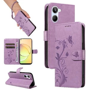 Mays Shop Reamle 10 4g Cüzdan Telefon Kılıfı ve Kart Yuvası Kabartmalı Kelebek (Yurt Dışından)