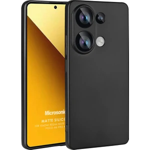 Matte Silicone Xiaomi Redmi Note 13 Pro 4g Kılıf Siyah