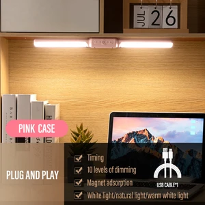 Xiyu Shop Pembe-A Uzaktan Kumanda ile LED Okuma Işığı USB Şarj 3 Renk Sıcaklığı Gece Lambası Masa Lambası Mutfak Dolap Koridor Aydınlatma (Yurt Dışından)