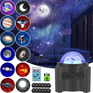 Xiyu Shop Rgb Romantik Yıldızlı Gökyüzü Galaxy Projektör Gece Lambası Çocuk Blueteeth USB Müzik Çalar Yıldız Gece Lambası Renkli Projeksiyon Lambası Hediyeler (Yurt Dışından)