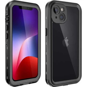Alan Tech iPhone 13 Mini Uyumlu 1-1 Su Geçirmez Kılıf-Siyah