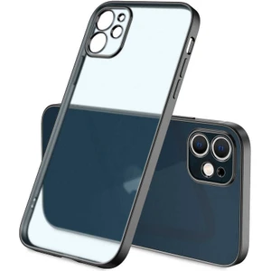 Alan Tech iPhone 12 Uyumlu Zore Mat Gbox Kapak-Siyah