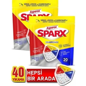 Sparx Bulaşık Makinesi Kapsülü 20'li x 2 Paket (40 Yıkama)