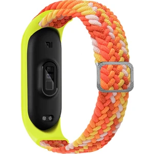 Alan Tech Xiaomi Mi Band 4 Uyumlu Krd-49 Örgü Kordon Zore Colorful Orange