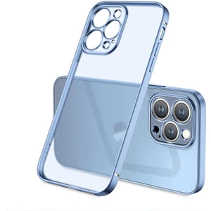 Alan Tech iPhone 12 Pro Max Uyumlu Zore Mat Gbox Kapak-Mavi