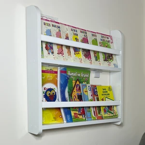 Emdief Home Carmen Serisi Beyaz Renk 2 Raflı Montessori Kitaplık – Çocuk Odası Kitaplığı