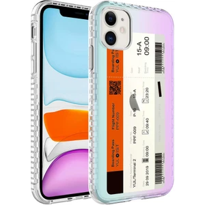 Alan Tech iPhone 11 Uyumlu Airbag Kenarlı Renkli Desenli Silikon Zore Elegans Kapak-No1