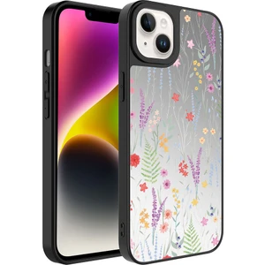 Alan Tech iPhone 14 Plus Uyumlu Aynalı Desenli Kamera Korumalı Parlak Zore Mirror Kapak-Dallar