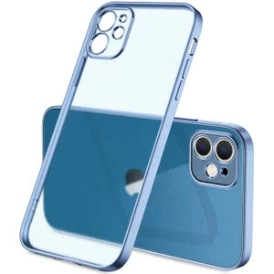 Alan Tech iPhone 12 Uyumlu Zore Mat Gbox Kapak-Mavi
