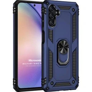 Samsung Galaxy A55 Kılıf Military Ring Holder Lacivert