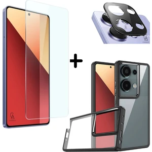 Xiaomi Redmi Note 13 Pro 4g Uyumlu Pastel Renk Telefon Kılıfı Temperli Cam Ekran ve Kamera Koruyucu