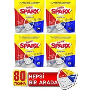 Sparx Bulaşık Makinesi Kapsülü 20'li x 4 Paket (80 Yıkama)