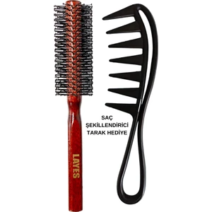 Professional Erkek Saç Fön Fırçası + Şekillendirici Tarak