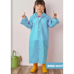 Bilenn Tekstil Yağmurluk Unisex Çocuk - Bebe Mavisi
