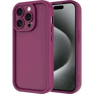 Case 4u Apple iPhone 15 Pro Max Kılıf Kamera Korumalı Ananas Kapak Mürdüm