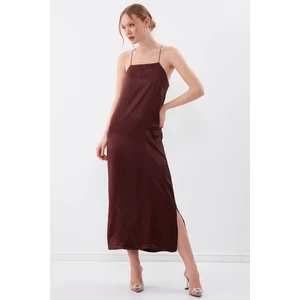 Ip Askılı Uzun Elbise