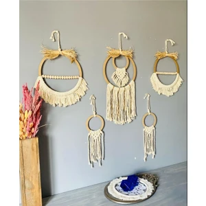 Bohem Makrome Dekorasyon 5’li Set
