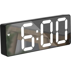 Alfalink Aynalı LED Dijital Masa Saati Termometre Alarm Takvimli Mod Ayarlı
