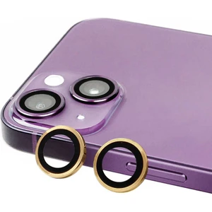 Apple iPhone 14 Uyumlu Zore Cl-07 Kamera Lens Koruyucu-Gold