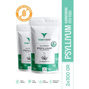 Tam Tarım 2 Adet - Glutensiz Psyllium (Karnıyarık Otu Tozu) 300 gr