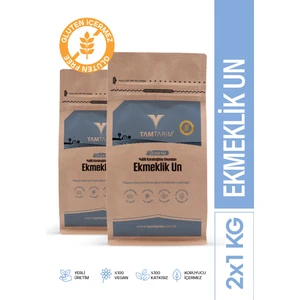 Tam Tarım 2 Adet - Glutensiz 100% Karabuğday Unundan Ekmeklik1 kg