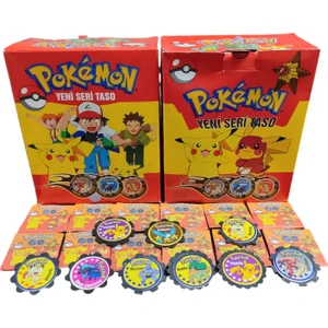 Emrah Gültekin Pokemon Yeni Seri Taso (30 Adet) En Sevilen Nostaljik Pokemon Karakter Tasoları