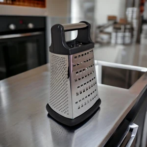 Lüx Saplı 4 Köşe Rende 20 cm Kutu Rende 3 Fonksiyonlu Kule Rende Peynir Sebze Patates Rende