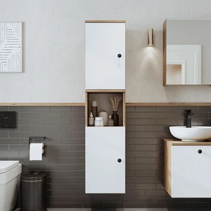 Banyo Dolabı Mat Mdf 150 x 35 cm Banyo Boy Dolabı