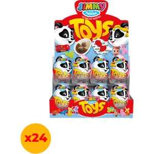 Jimmy Toys Oyuncaklı Sütlü & Kakao Kremalı Sürpriz Mavi (Erkekler Için) Yumurta 25 gr x 24