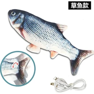 Longbangdian Shop D Stili 28CM Hareketli Balık Elektrikli Oyuncak Kedi USB Şarj Cihazı Için Interaktif Kedi Çiğneme Isırığı Oyuncaklar Malzemeleri Yavru Kedi Balık Flop Kedi Sallayarak Oyuncak (Yurt Dışından)