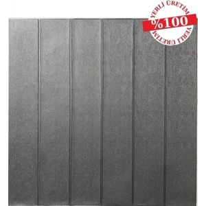 70X35CM 0,25 M2 Kendinden Yapışkanlı Antrasit Ahşap Kendinden Yapışkanlı Esnek Duvar Paneli