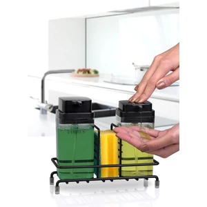 Okyanus Home Deluxe Kare Sıvı Sabunluk Seti Füme Renkli Suya Dayanıklı Tasarım 2'li
