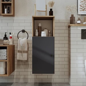 Banyo Dolabı Mat Mdf 90 x 35 cm Banyo Boy Dolabı