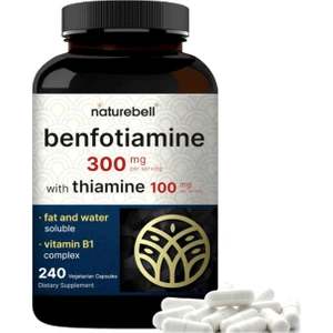 Benfotiamine 300mg With Thiamine 100mg  240 Veggie Capsules