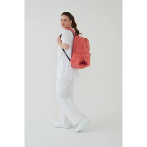 Rosso Collina Unisex Siyah Su Geçirmez Krinkıl Kumaş Günlük Sırt Çantası Seyahat ve Okul Çantası Bergamo