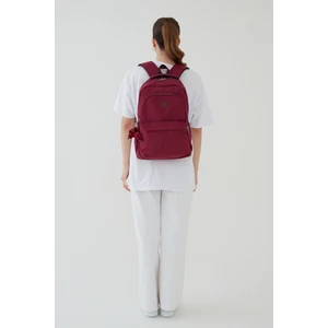 Rosso Collina Unisex Siyah Su Geçirmez Krinkıl Kumaş Günlük Sırt Çantası Seyahat ve Okul Çantası Bergamo
