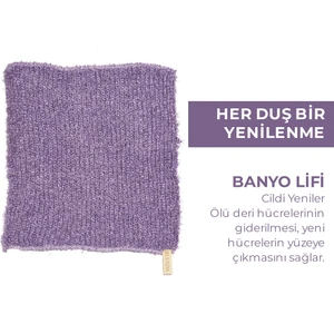 Extra Esnek Mor Banyo Lifi Tüm Cilt Tiplerine Uygun Duş Lifi -  30x40 Cm