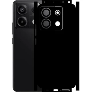 ECR MOBILE Redmi Note 13 Pro 5g ile Uyumlu Deri Desenli Siyah Arka Kaplama