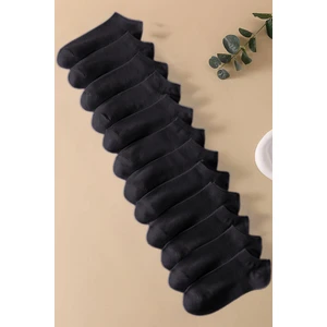 Siyah Renkli Basic 12'li Step Çorap