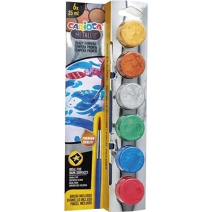 Metalik Tempera Fırçalı Suluboya Yıkanabilir 6x25 Ml