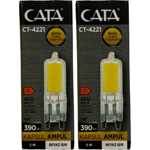 CT-4221 5W 6400K (Beyaz) G9 Duylu Kapsül LED Ampul (2 Adet)