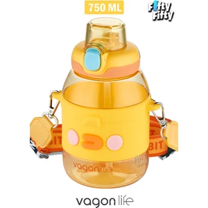 Pipetli 750 ml Boyun Askılı Kaydırmaz Gövde Çocuk Su MATARASI-FFVGN2029-750ML