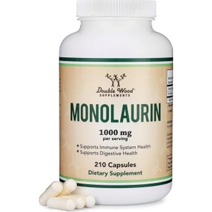 Double Wood Monolaurin Immune Support Supplement 1 000mg Per Serving  210 Capsules (Vegan Safe  Non-Gmo  Gluten Free  Manufactured In The Usa) Immune Booster For Adults  Immune System Defens