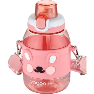 Pipetli 750 ml Boyun Askılı Kaydırmaz Gövde Çocuk Su MATARASI-FFVGN2029-750ML