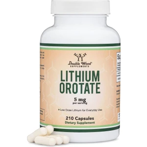 Double Wood Lithium Orotate 5mg  210 Capsules