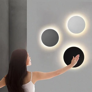 Hero Led 6W 14 CM Yuvarlak Dokunmatik Duvar Aplik Modern Lamba 3 Renk Modlu Duvar Aydınlatması