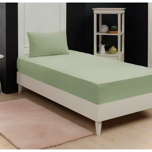 Altın Yaprak Tek Kişilik Lastikli  Pamuk Penye Çarşaf + 1 Adet Yastık Kılıfı (50X70 Cm)